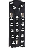 Banned Skull Slim Hosenträger Schwarz