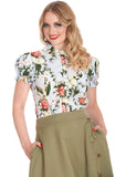 Banned Bloom 40's Bluse Blau