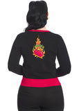 Banned Cherry Blaze 50's Cardigan Schwarz