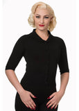 Banned April Bow 40's Cardigan Schwarz