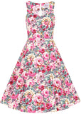 Banned Bloom 50's Swing Kleid Elfenbein