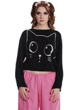 Banned Haru Cat Jumper Schwarz