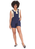 Banned June 40's Playsuit Navy Blau