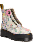 Dr. Martens Sinclair Parchment Lederen Platform Schnürstiefel Beige