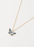 Fable England Blue Butterfly Enamel Kette