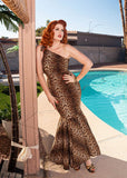 Hollywoodland Amazonian Leopard 50's Maxikleid Leo