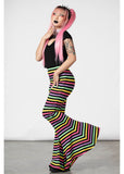 Killstar Prismatic Rainbow 60's Flare Hose Multi