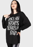 Killstar Wednesday Addams Sweatshirt Pullover Schwarz