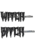 Kreepsville Witch Bitch Text Set Haarklemmen Schwarz