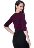 Banned Addicted 50's Sweater Aubergine