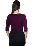 Banned Addicted 50's Sweater Aubergine